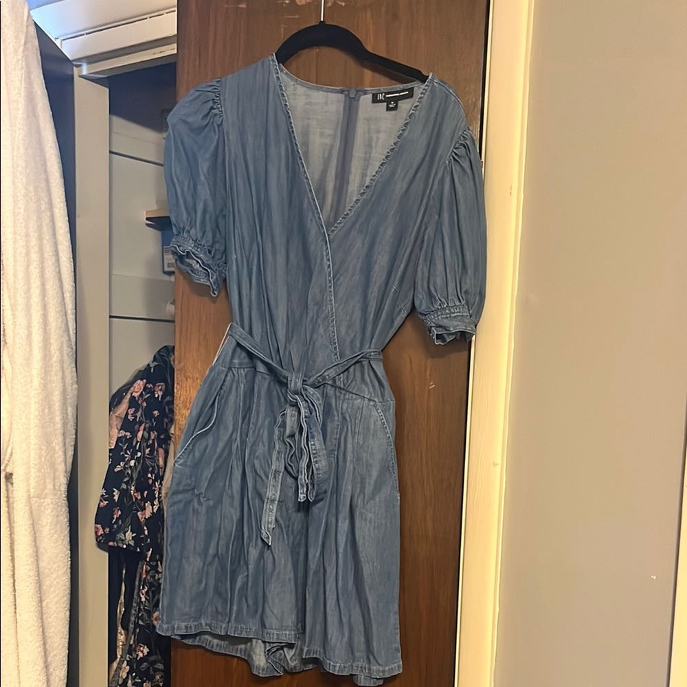 INC International Concepts Blue Denim Romper